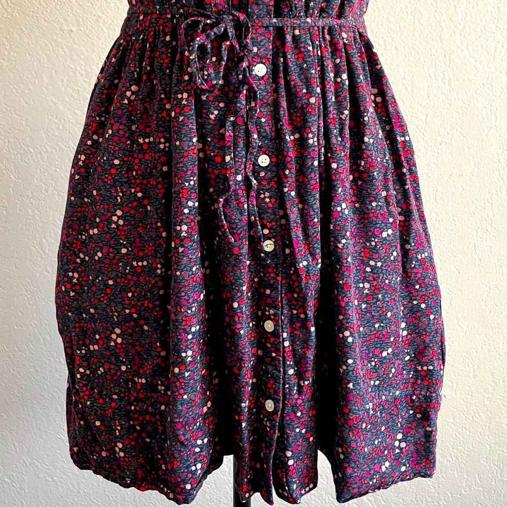 GAP • Floral Print Shirtdress Midi Length - Picture 5 of 12